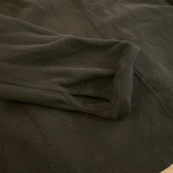 North Face full Zip Micro Fleece jacket womens large black Shell Hooded Logo - Picture 10 of 12